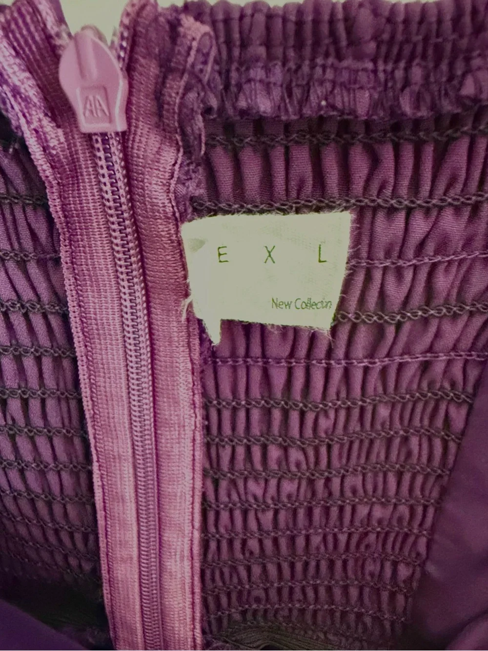 Exlura | Plum Purple Smocked Babydoll Puff Sleeve Mini Dress - Picture 5 of 7